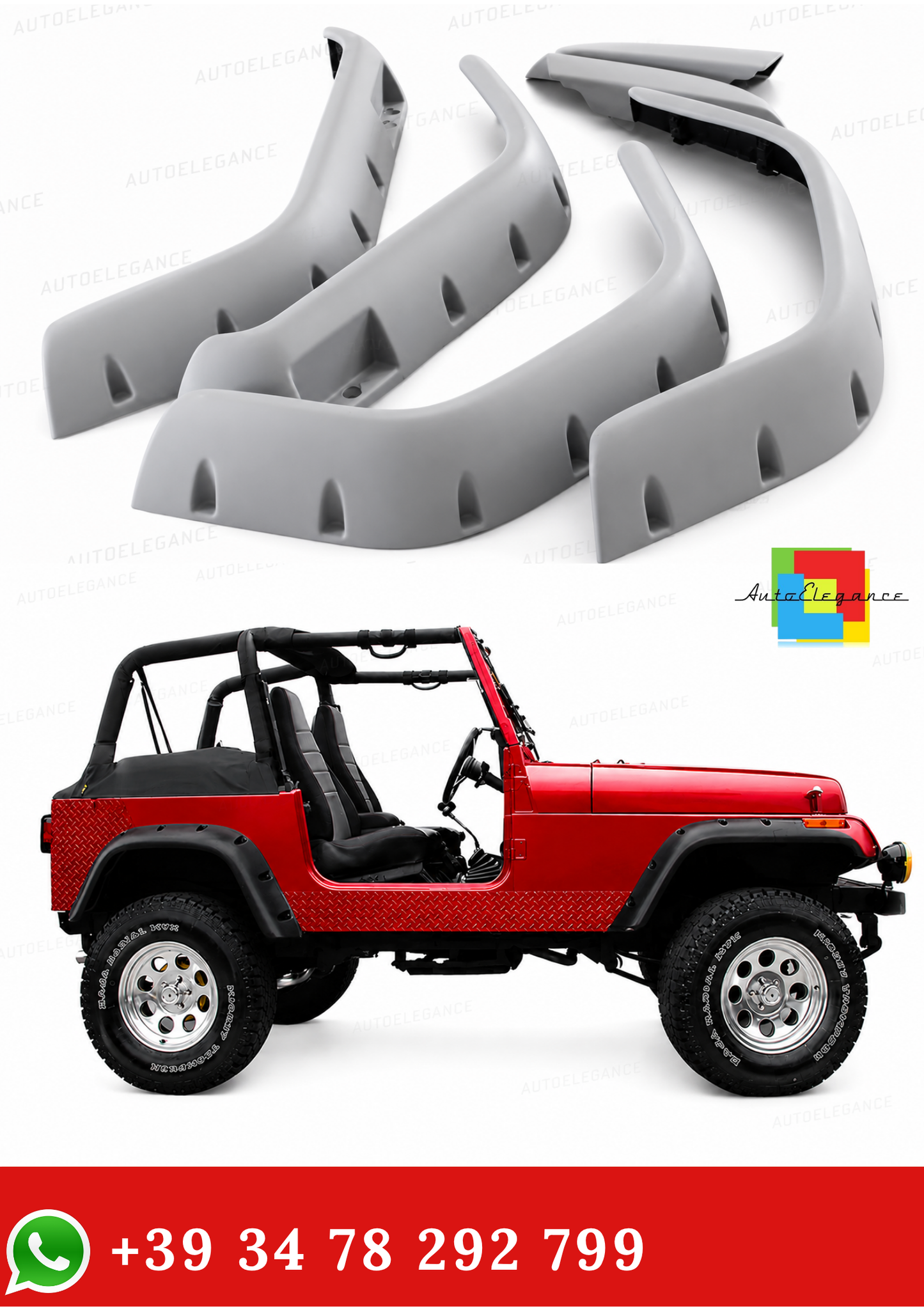 💥2098 FENDERS FITS JEEP WRANGLER YJ 1987-1996 RAW💥