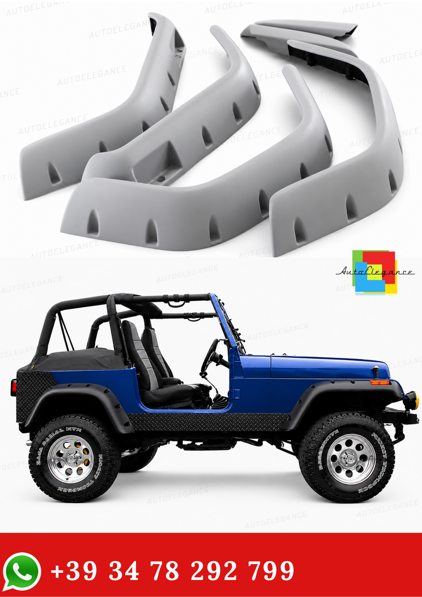 💥2098 FENDERS FITS JEEP WRANGLER YJ 1987-1996 RAW💥