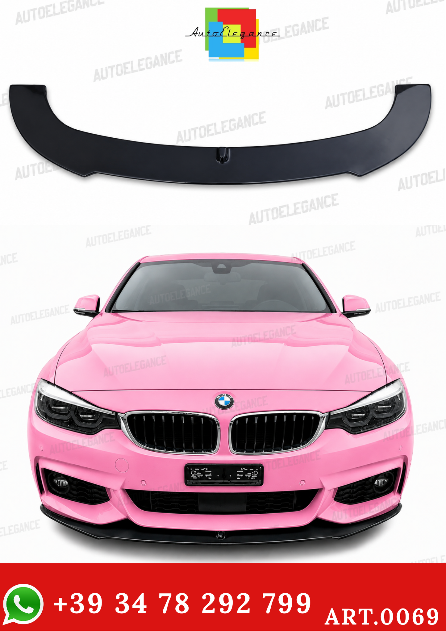 BMW 3 SERIES F30 F31 M FRONT BUMPER SPLITTER BLACK M SPORT 0069