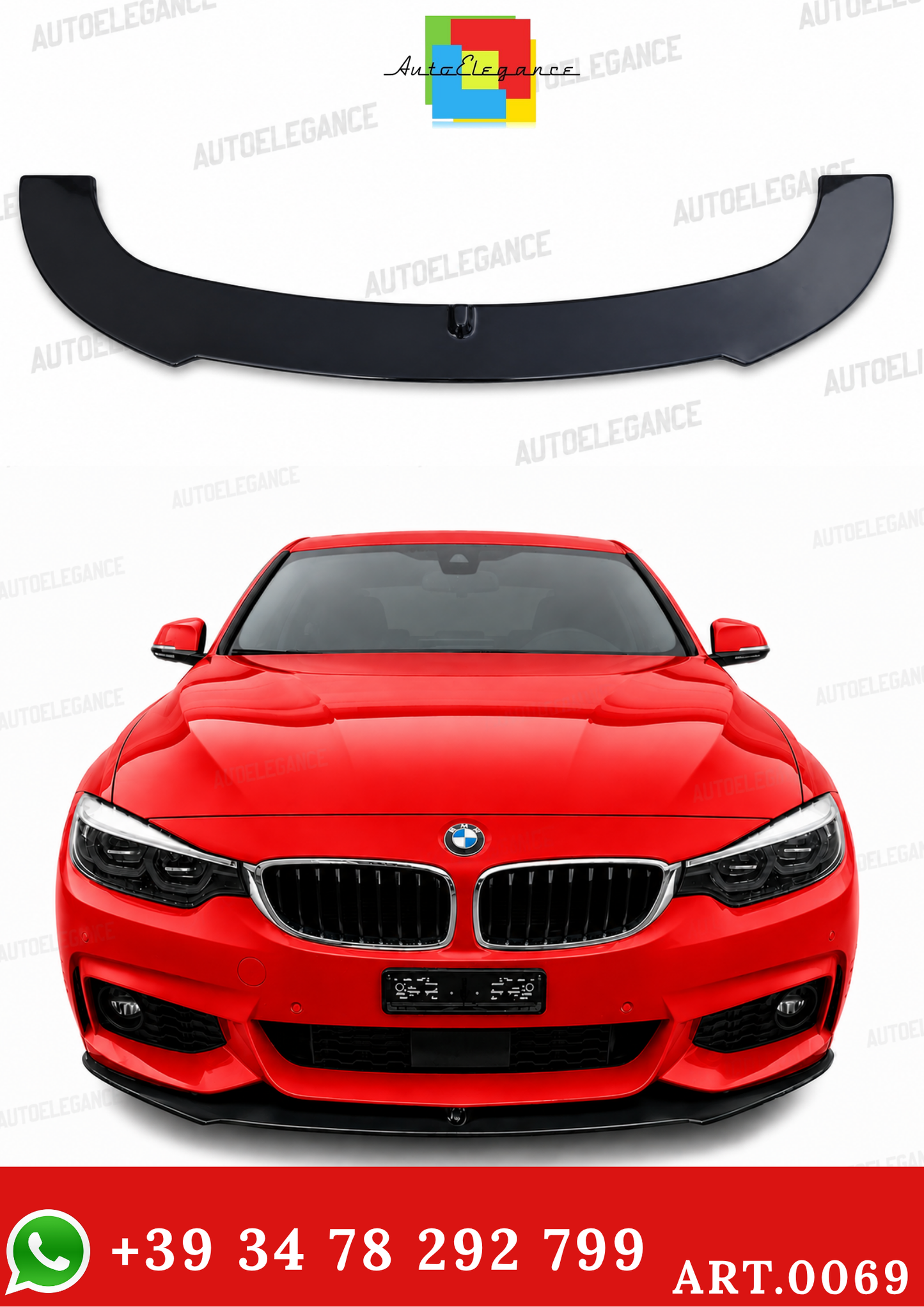 BMW 3 SERIES F30 F31 M FRONT BUMPER SPLITTER BLACK M SPORT 0069