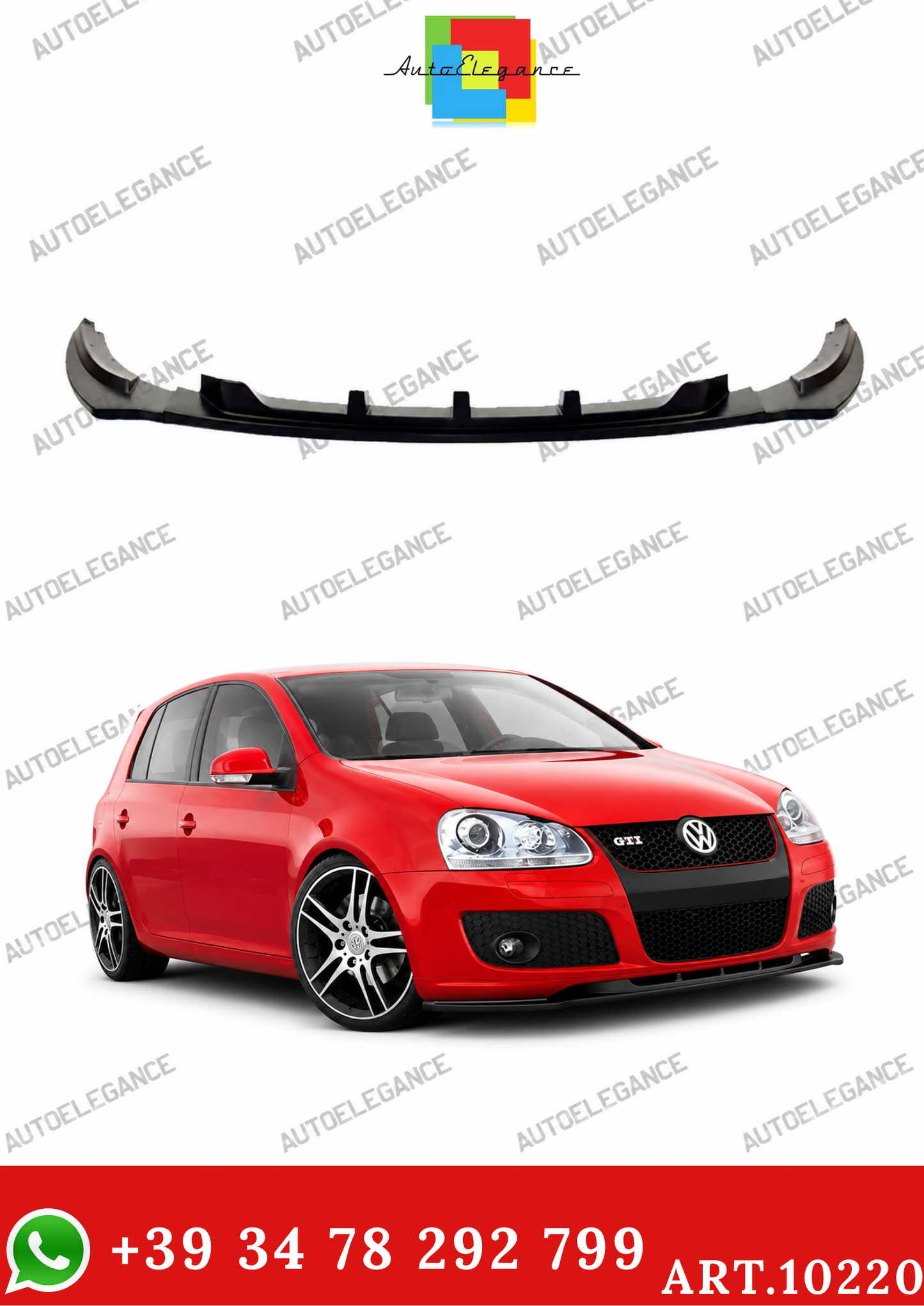 💫ART.10220 SPLITTER ANTERIORE ABS PER VOLKSWAGEN VW GOLF 5 GTI💫