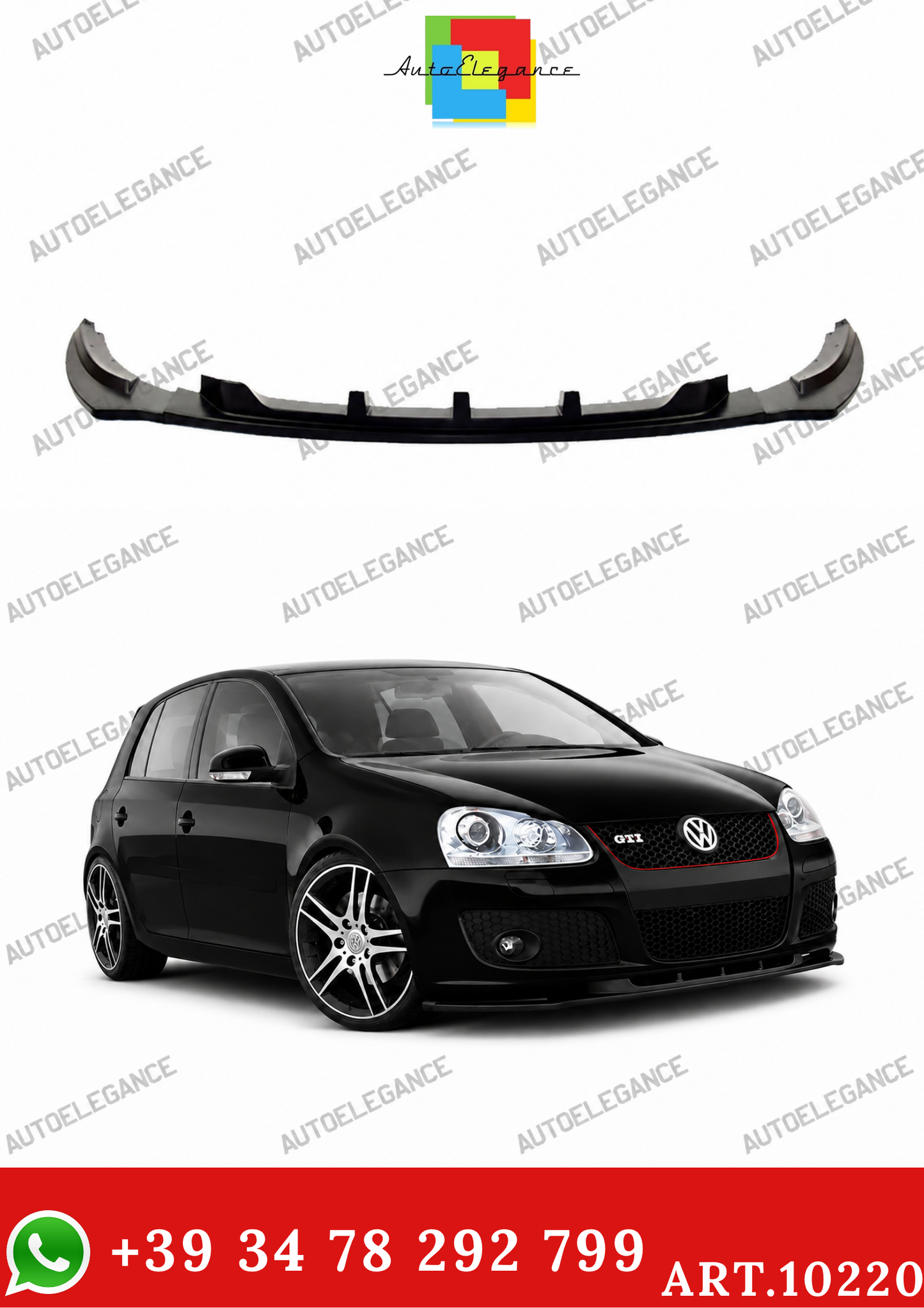 💫ART.10220 SPLITTER ANTERIORE ABS PER VOLKSWAGEN VW GOLF 5 GTI💫