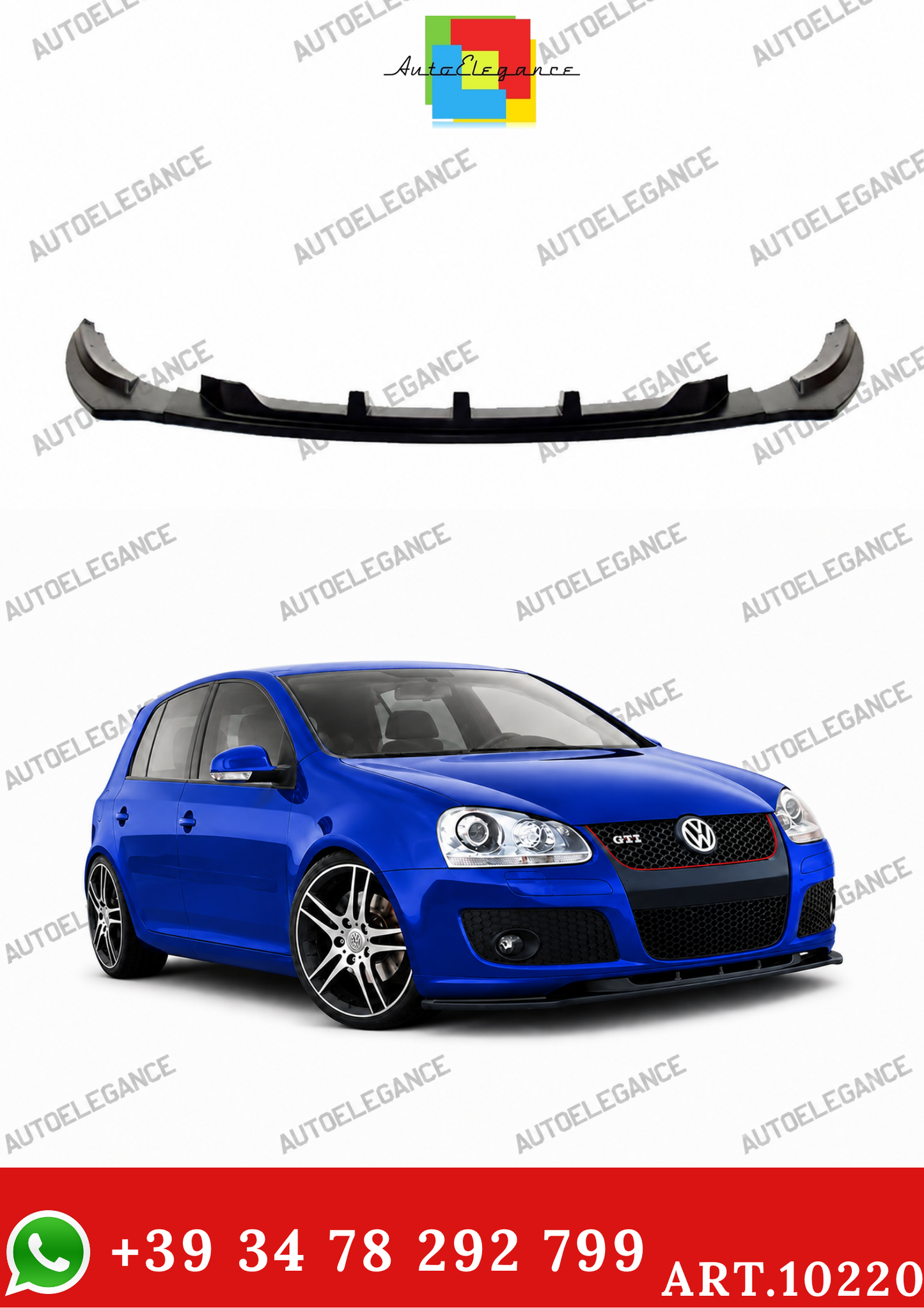 💫ART.10220 SPLITTER ANTERIORE ABS PER VOLKSWAGEN VW GOLF 5 GTI💫