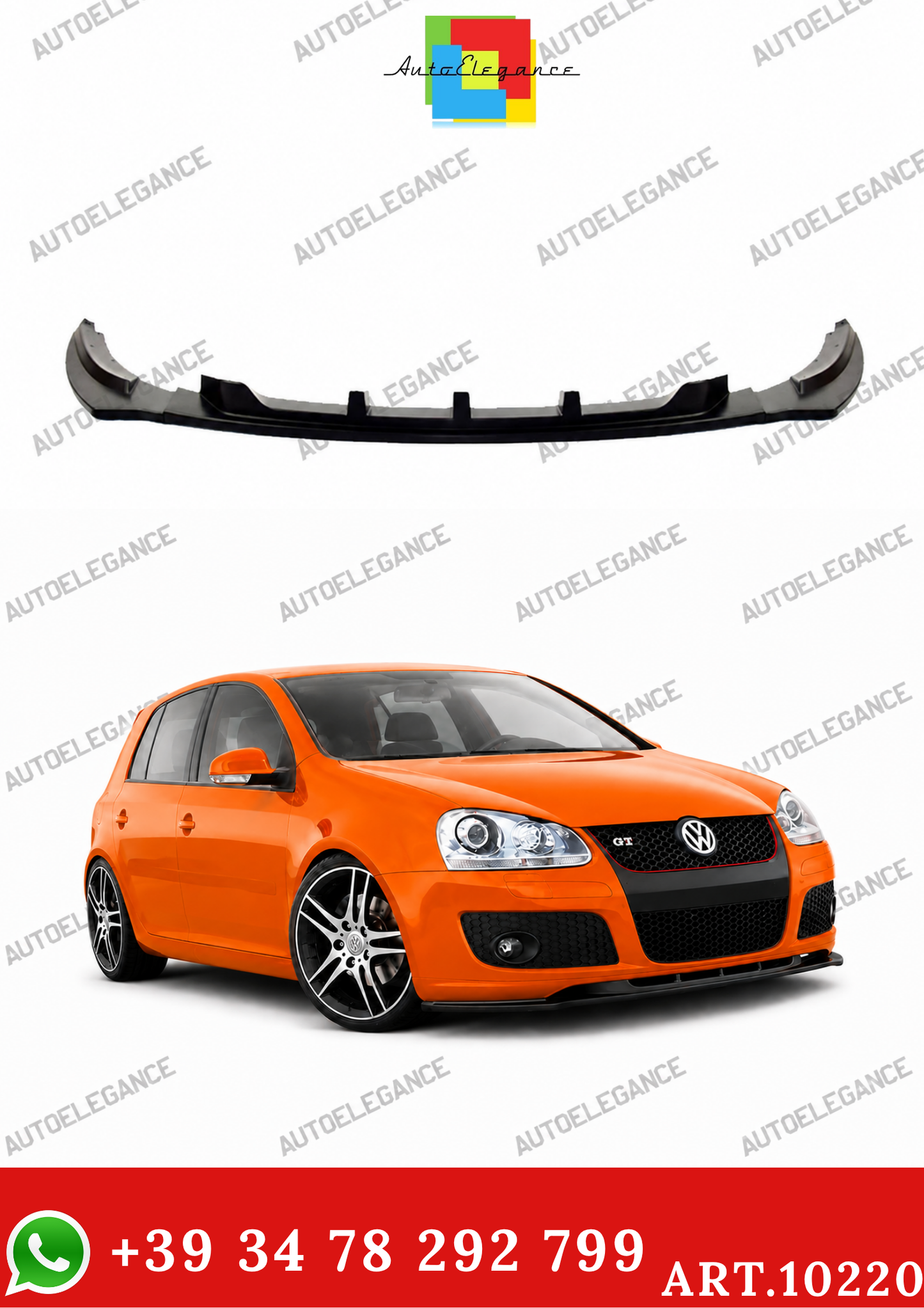 💫ART.10220 SPLITTER ANTERIORE ABS PER VOLKSWAGEN VW GOLF 5 GTI💫