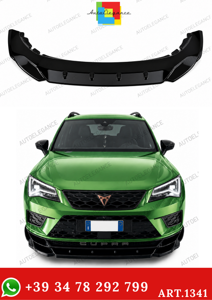 🔥1341 Gloss Black Front Splitter suitable for CUPRA Ateca 2018+🔥 