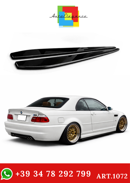 💫BMW SÉRIE 3 E46 COUPÉ LAME SOUS JUPES LATÉRALES ABS NOIR BRILLANT SPLITTER💫