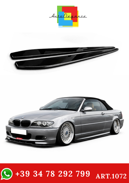 💫BMW SÉRIE 3 E46 COUPÉ LAME SOUS JUPES LATÉRALES ABS NOIR BRILLANT SPLITTER💫