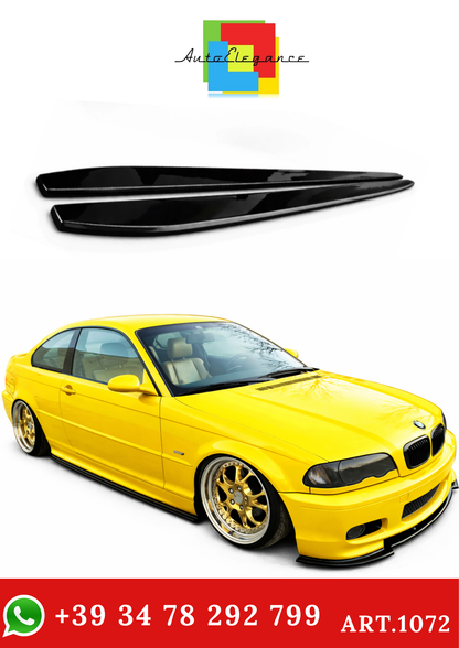 💫BMW SÉRIE 3 E46 COUPÉ LAME SOUS JUPES LATÉRALES ABS NOIR BRILLANT SPLITTER💫