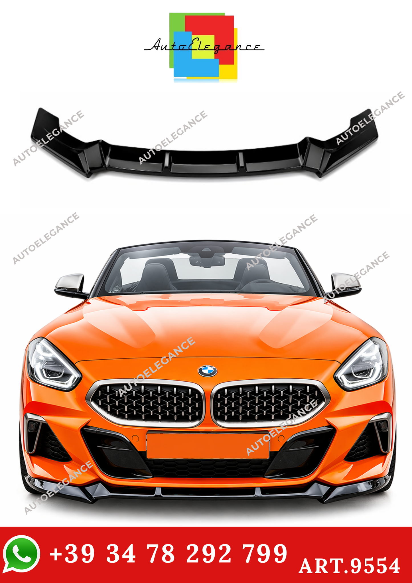 💫ART.9554 SPLITTER ANTERIORE M Performance NERO LUCIDO - BMW G29 2019+💫
