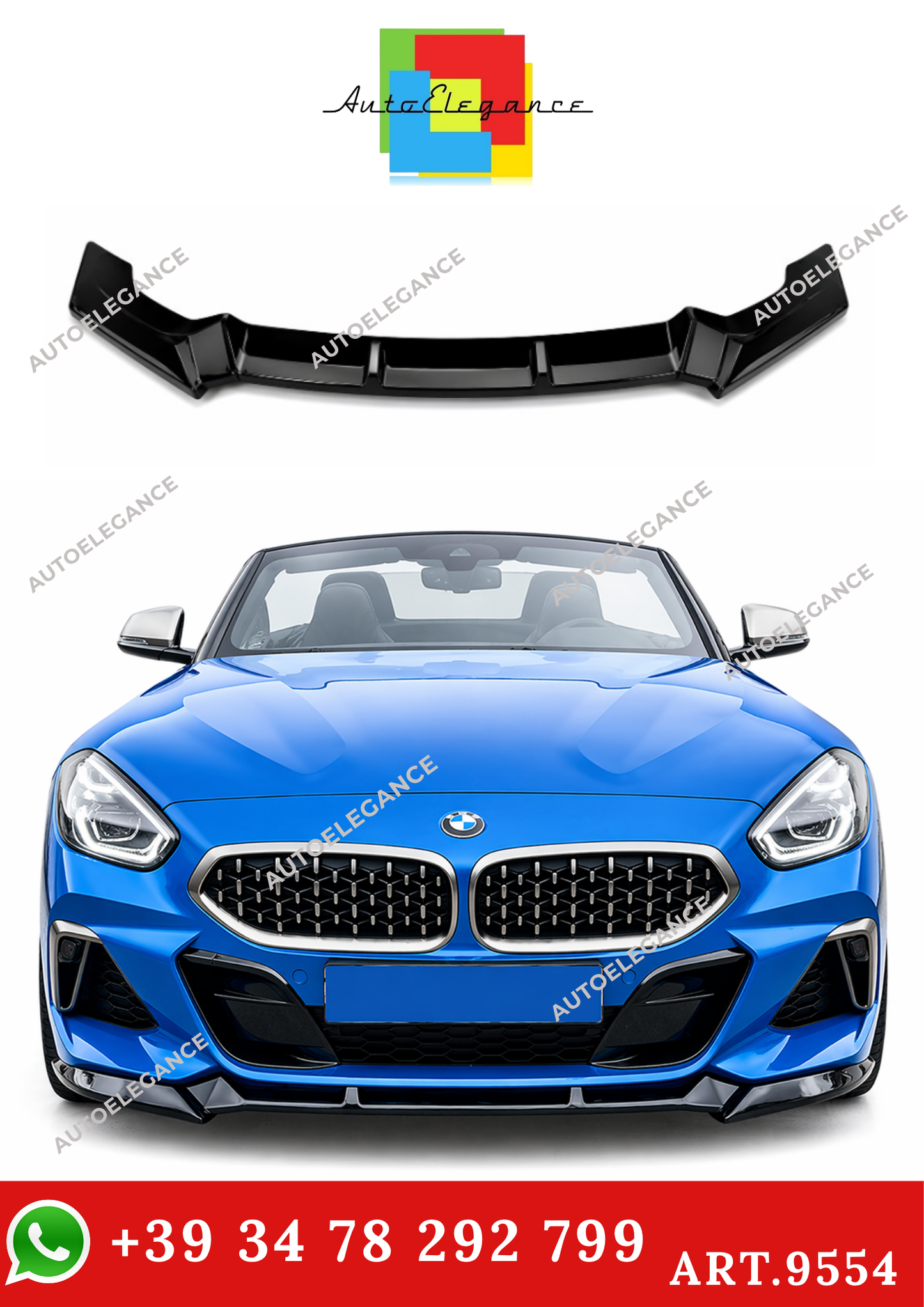 💫ART.9554 SPLITTER ANTERIORE M Performance NERO LUCIDO - BMW G29 2019+💫