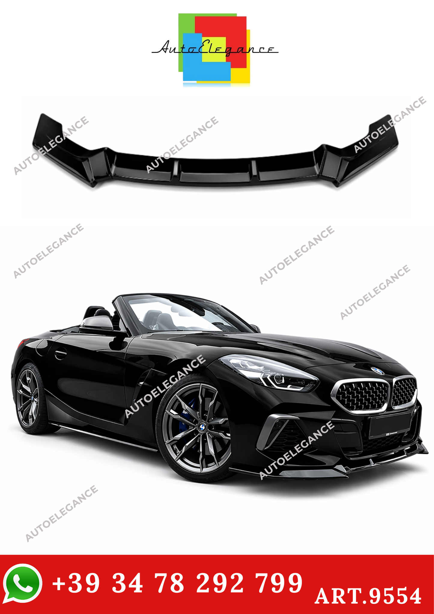 💫ART.9554 SPLITTER ANTERIORE M Performance NERO LUCIDO - BMW G29 2019+💫