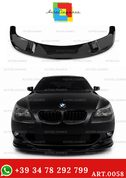 0058⭐SPLITTER ANTERIORE ADATTO PER BMW SERIE 5 E60 E61 M TECH ABS NERO LAMA⭐
