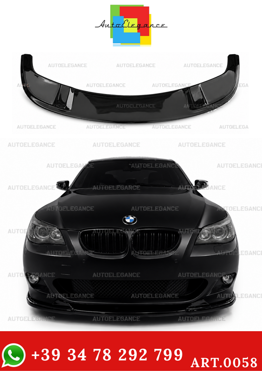 0058⭐SPLITTER ANTERIORE ADATTO PER BMW SERIE 5 E60 E61 M TECH ABS NERO LAMA⭐