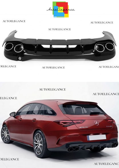 0810⭐Diffusore e terminali di scarico cromati adatti per Mercedes CLA W118⭐