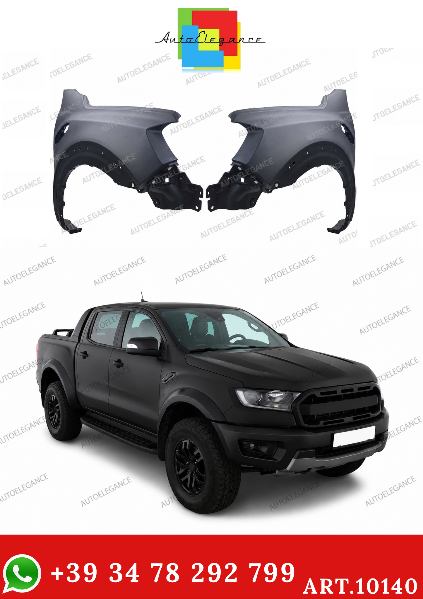 💫ART.10142 Set Parafanghi Anteriori per Ford Ranger Raptor (2023+)💫