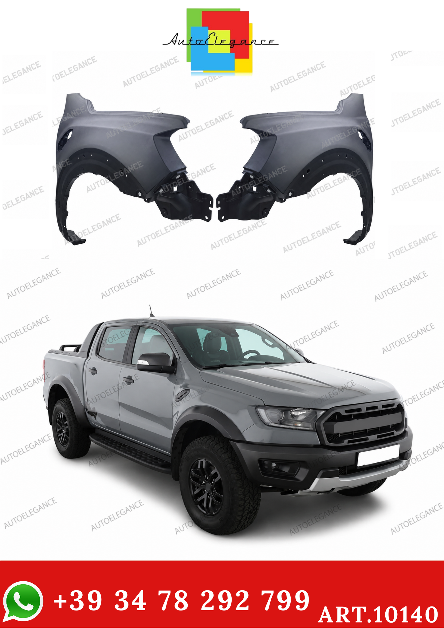 💫ART.10142 Set Parafanghi Anteriori per Ford Ranger Raptor (2023+)💫
