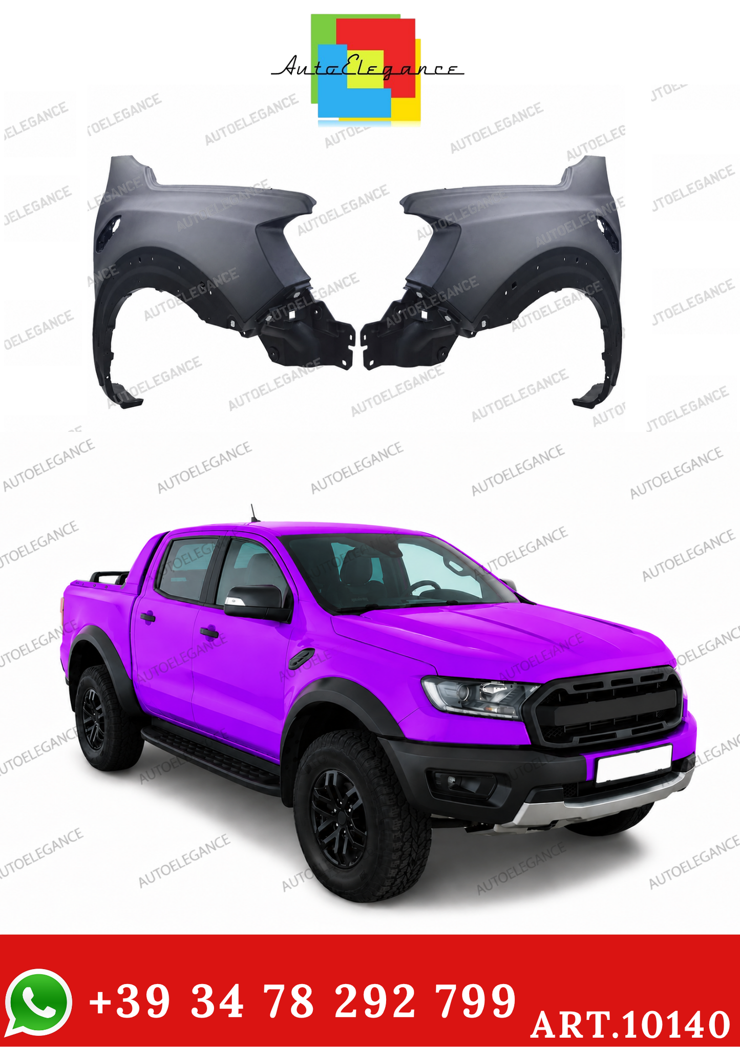 💫ART.10142 Set Parafanghi Anteriori per Ford Ranger Raptor (2023+)💫