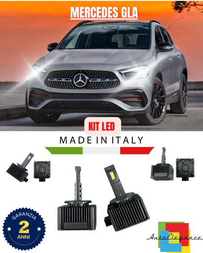 ❤️ LAMPADE ANABBAGLIANTI D3S KIT LED 6000K ADATTO PER MERCEDES GLA ❤️