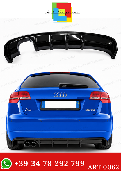 💕ART. 0062 DIFFUSORE A3 8P 2008-2012 3/5 PORTE LOOK RS3 NERO LUCIDO💕