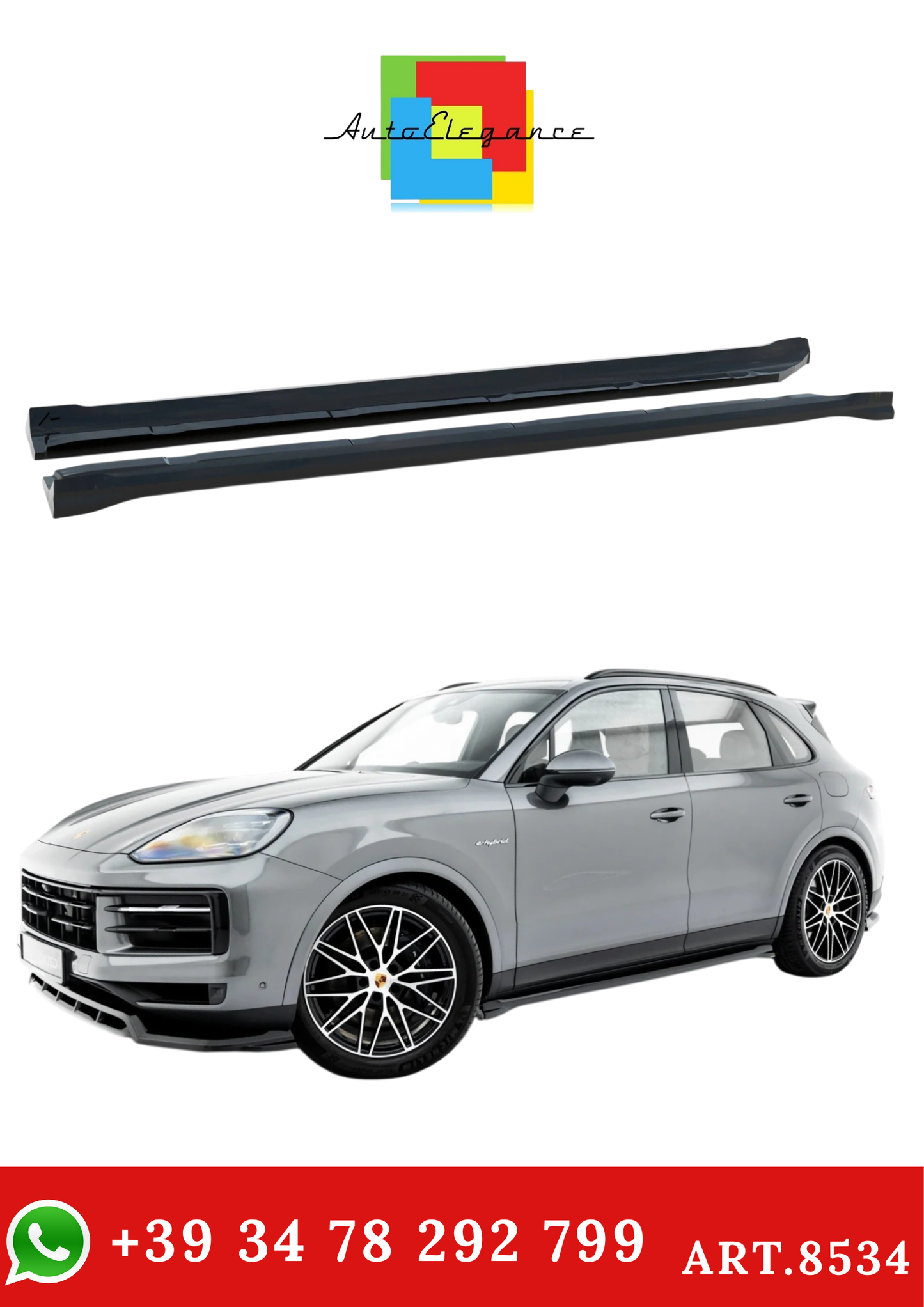 💫ART.8534 Sotto Minigonne V.1 per Porsche Cayenne SUV / Coupe Mk3 Facelift💫