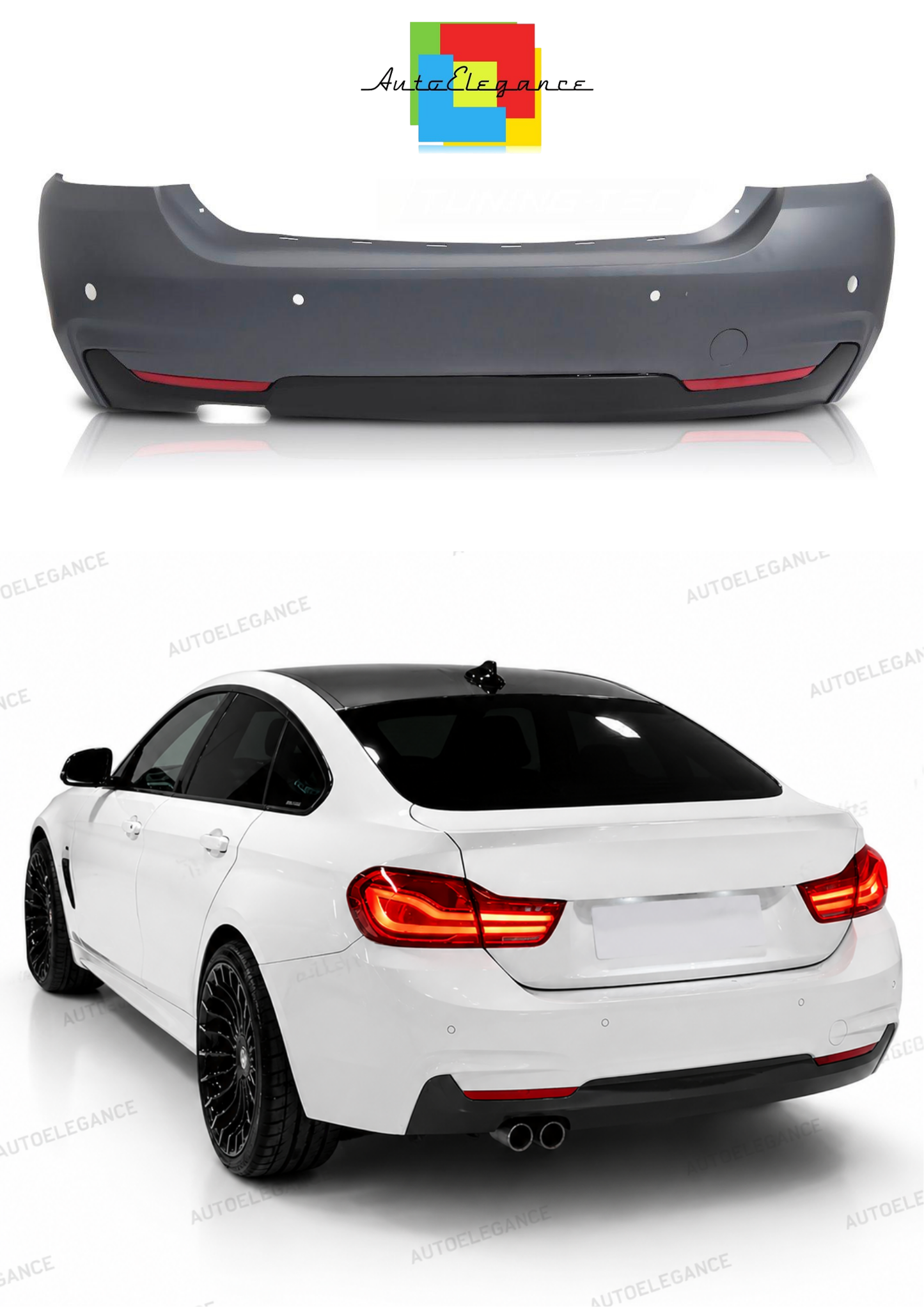 💫ART.10365 PARAURTI POSTERIORE SPORTIVO PDC PER BMW F36 2013-2020💫