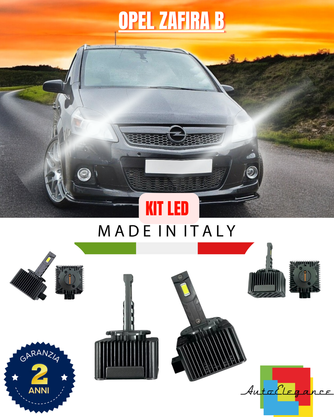 ❤️ LAMPADE ANABBAGLIANTI D1S KIT LED 6000K ADATTO PER OPEL ZAFIRA B❤️