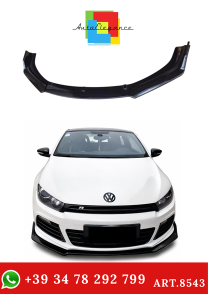💫ART.8543 Splitter Anteriore Nero Lucido per VW Scirocco R 2009-2015💫