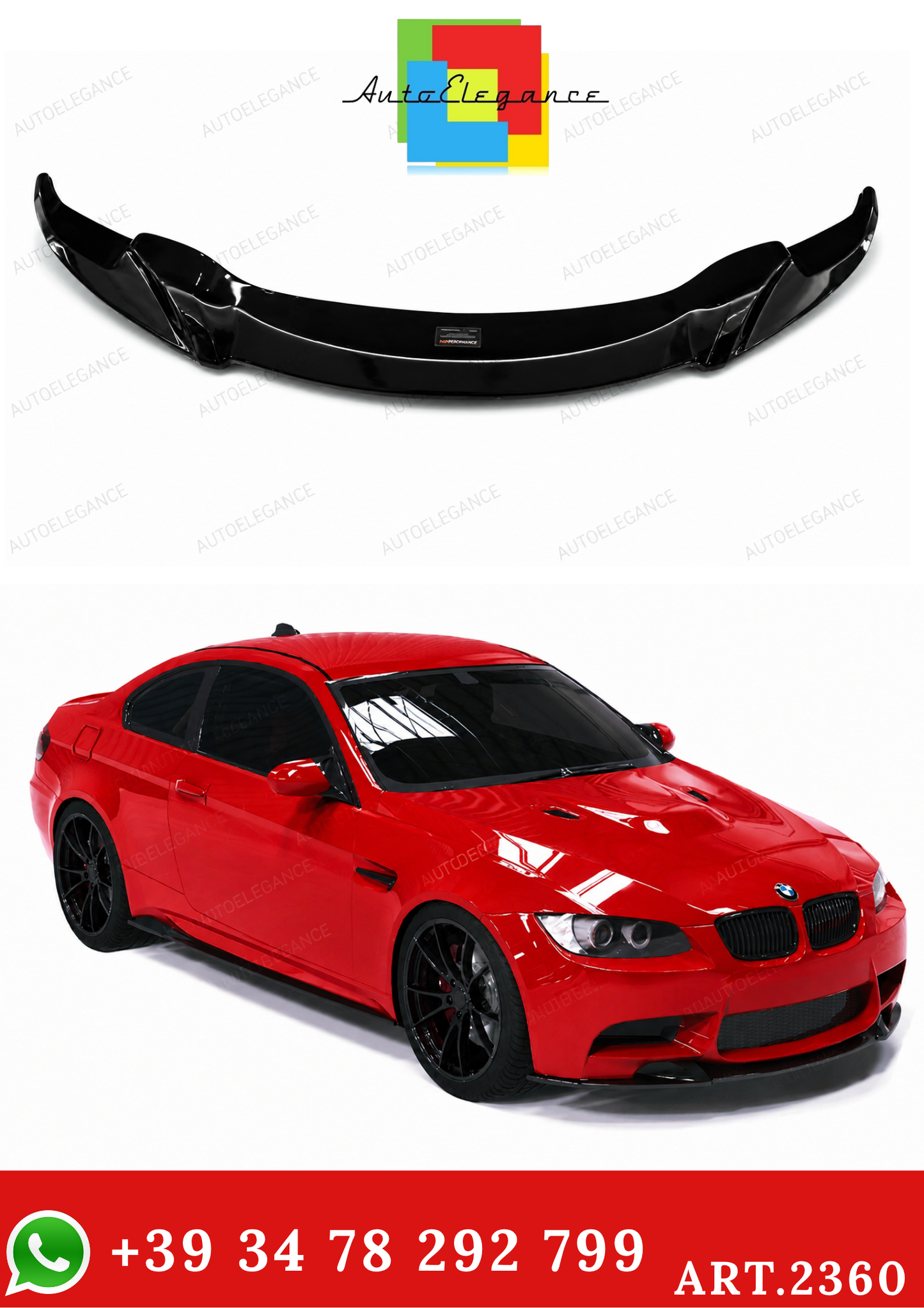 2360⭐Splitter adatto per BMW Serie 3 M3 E92 Coupé 07–13 M3 E93 Cabriolet 08–13⭐