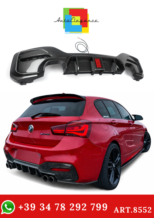 💫ART.8552 Diffusore per BMW Serie 1 M Sport F20 F21 15-18 Carbon Look💫