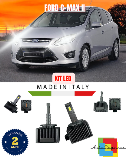 ❤️ LAMPADE ANABBAGLIANTI D3S KIT LED 6000K ADATTO PER   FORD C-MAX II❤️