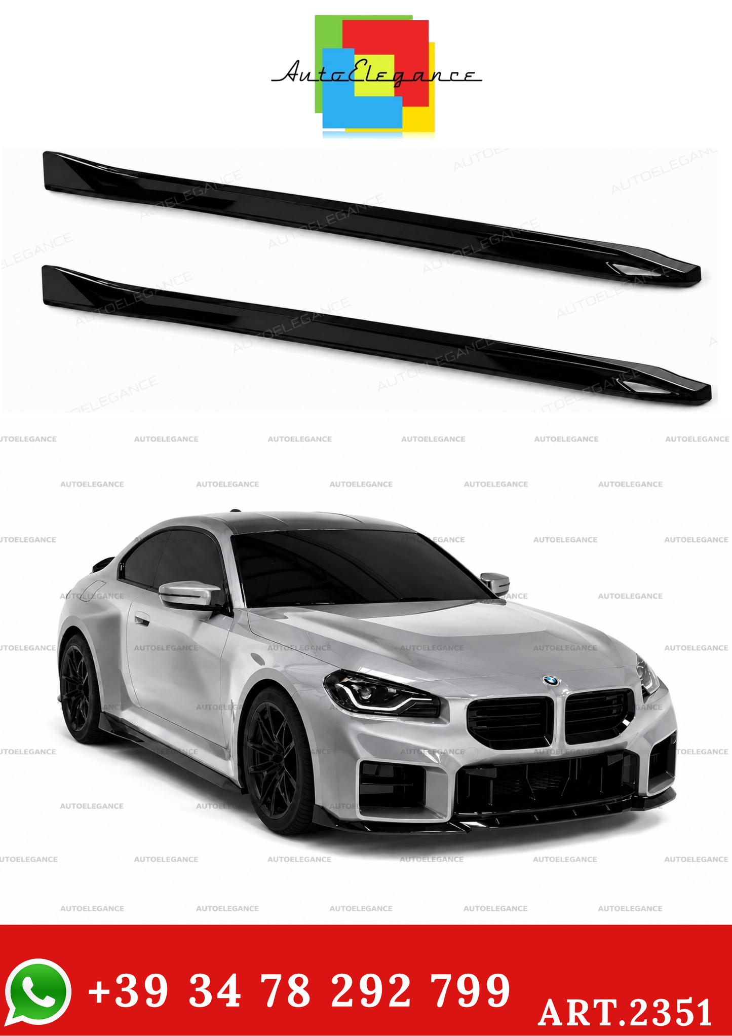 2351 ⭐Sotto Minigonne laterali adaptate for BMW Serie 5 G30/G31 M Pack (17-23)⭐