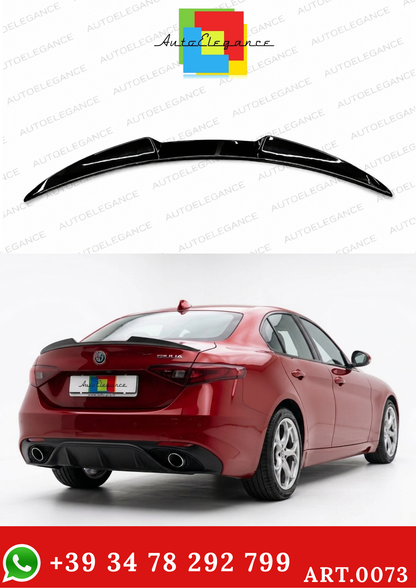 💎0073 SPOILER ADATTO PER ALFA ROMEO GIULIA 2015-2021  IN ABS NERO LUCIDO 💎