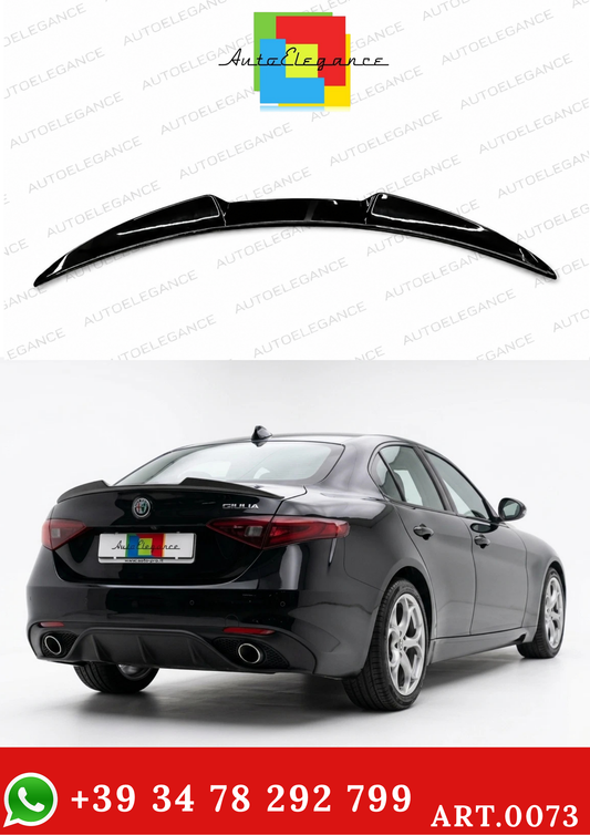 💎0073 SPOILER ADATTO PER ALFA ROMEO GIULIA 2015-2021  IN ABS NERO LUCIDO 💎
