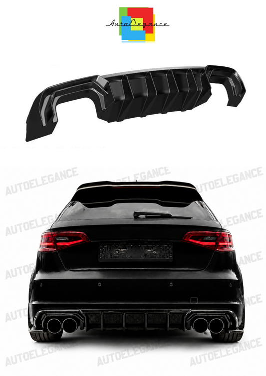 ART.2150 DIFFUSORE AUDI A3 8V 2012-2016 SLINE S3 NERO LUCIDO 2+2