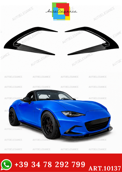 💫ART.10137 Splitter Flaps Anteriori Nero Lucido per Mazda MX-5 ND 2015+💫