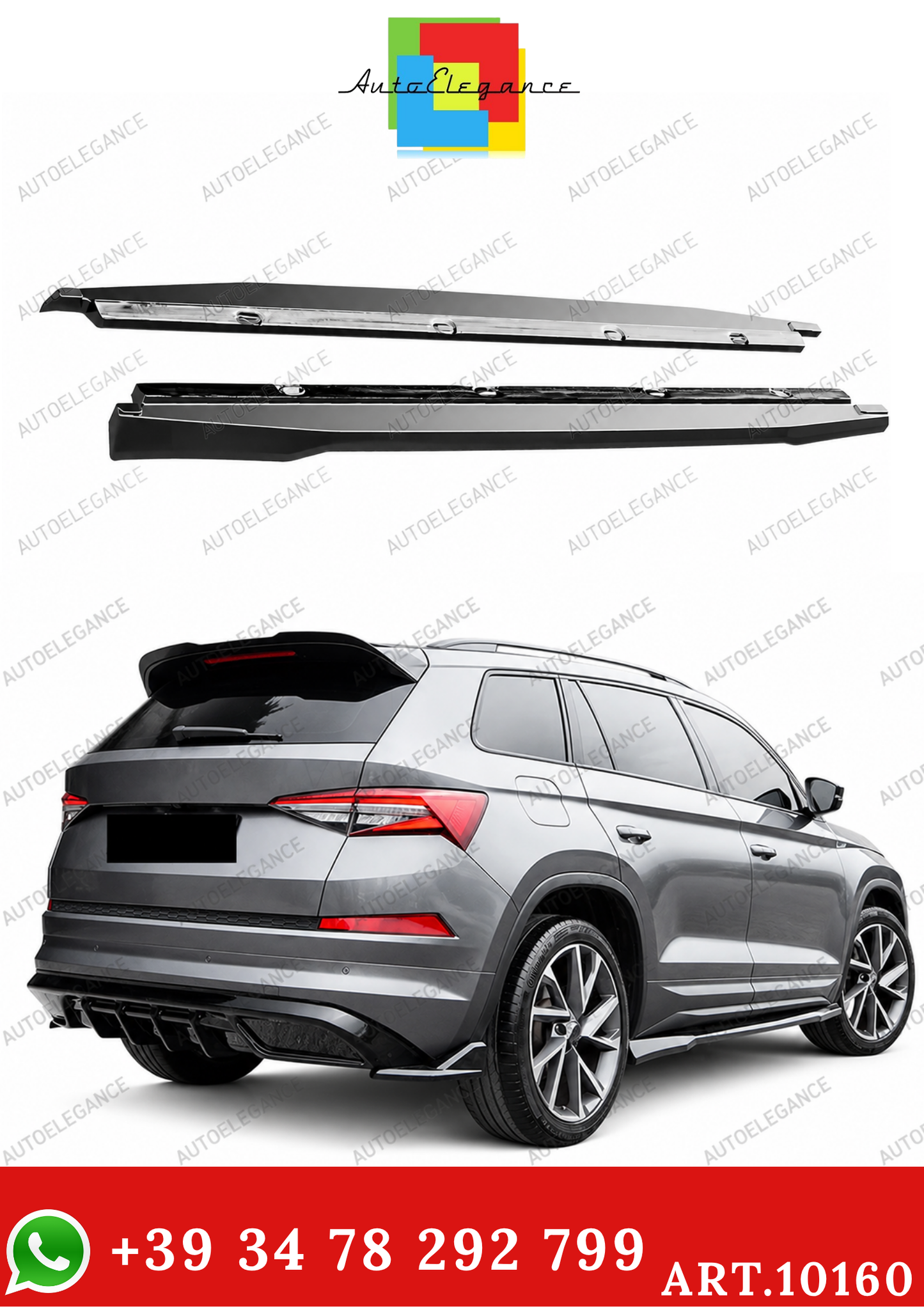 💫ART.10160 Sotto Minigonne per SKODA Kodiaq Sportline/RS MK1 Facelift 2021-2023💫