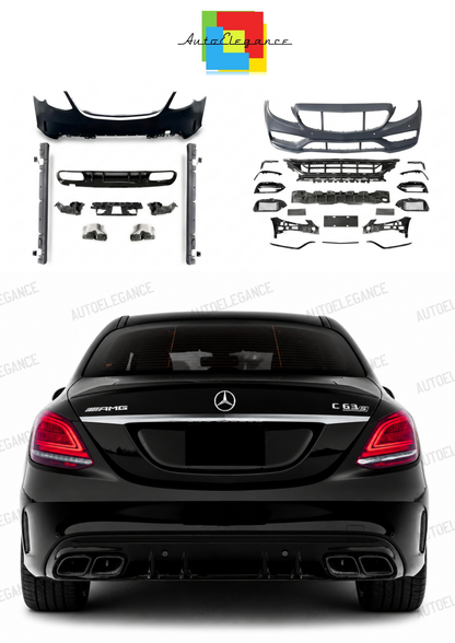 💫ART.10384 Bodykit Stile C63 AMG per Mercedes C Class (W205) Sedan (2014-2021)💫