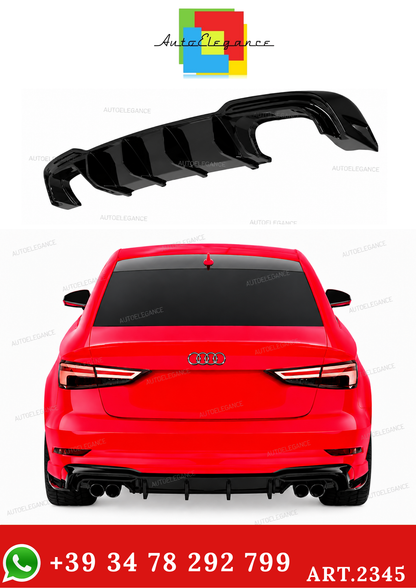 ART.2345 RV-AAD-011 DIFFUSORE AUDI S3 SEDAN 8V FACELIFT 2016-2020 SLINE