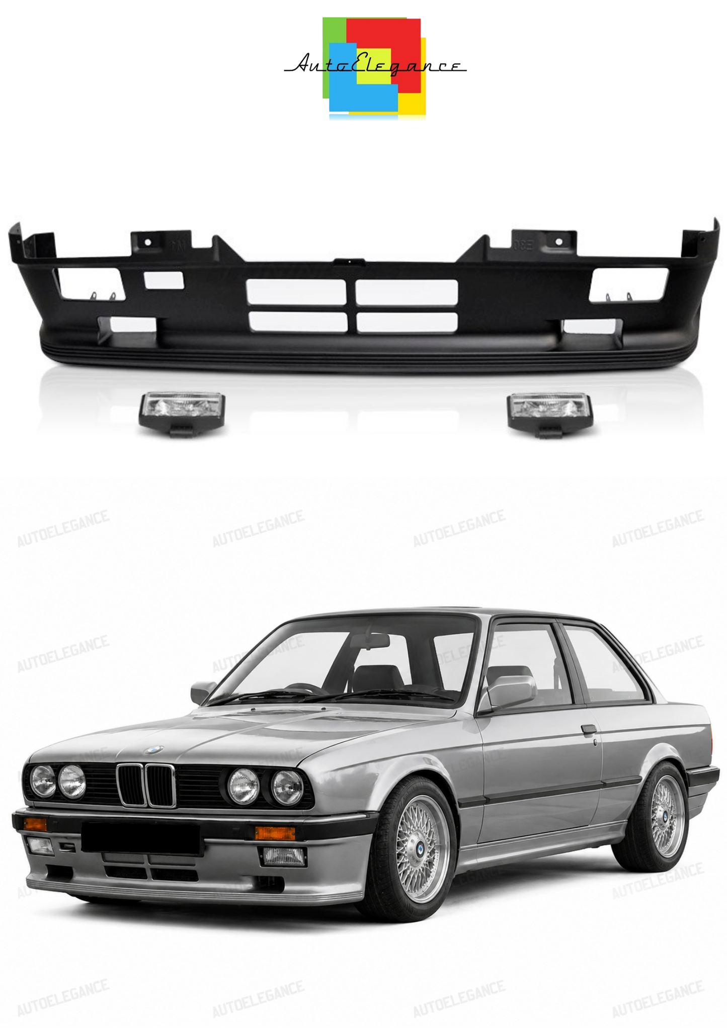 💫ART.10355 PARAURTI ANTERIORE SPORTIVO PER BMW E30 82-90💫