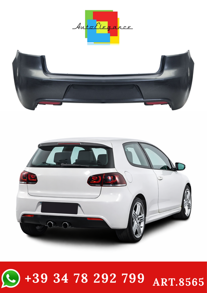 💫ART.8565 Paraurti Posteriore con Diffusore Stile R  – VW Golf 6 (2008-2013)💫