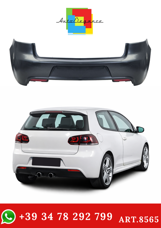 💫ART.8565 Paraurti Posteriore con Diffusore Stile R  – VW Golf 6 (2008-2013)💫