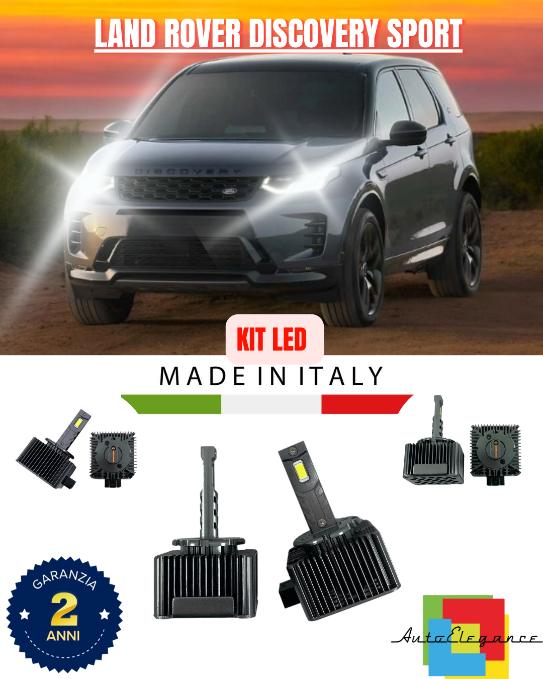 ❤️ LAMPADE ANABBAGLIANTI D3S KIT LED 6000K ADATTO PER LAND ROVER DISCOVERY ❤️