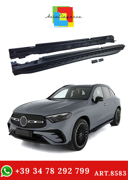 💫ART.8583 Pedane Laterali OE-Look “Black Edition” per Mercedes GLC 2022+💫