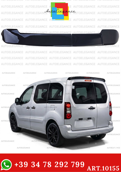 💫ART.10155 Spoiler sul Tetto Nero Lucido - Peugeot Partner / Citroën Berlingo💫