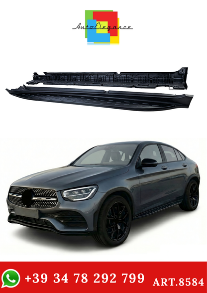 💫ART.8584 Pedane Laterali OE-Look “Black Edition” per Mercedes GLC C253 15-22💫