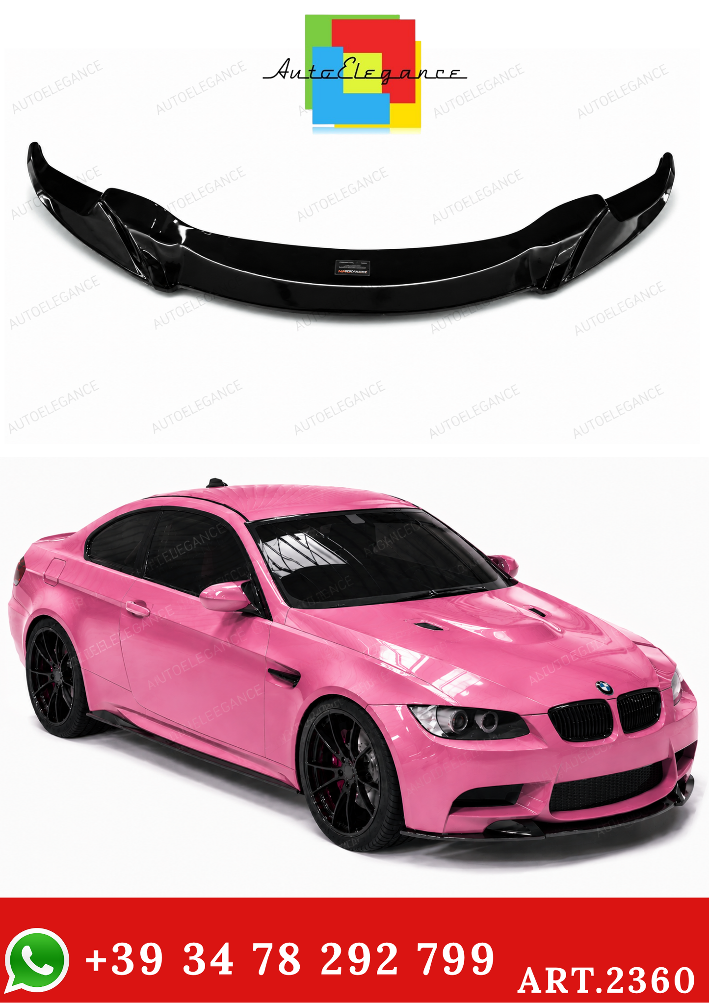 2360⭐Splitter adatto per BMW Serie 3 M3 E92 Coupé 07–13 M3 E93 Cabriolet 08–13⭐