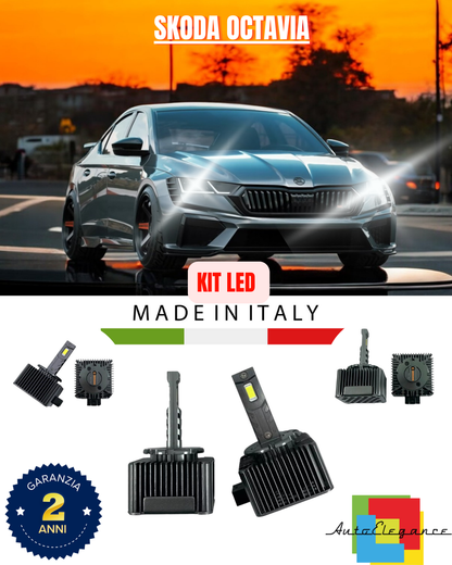 ❤️ LAMPADE ANABBAGLIANTI D1S KIT LED 6000K ADATTO PER SKODA OCTAVIA ❤️