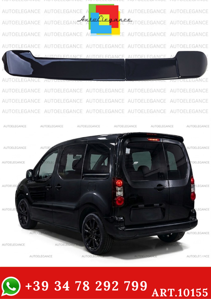💫ART.10155 Spoiler sul Tetto Nero Lucido - Peugeot Partner / Citroën Berlingo💫