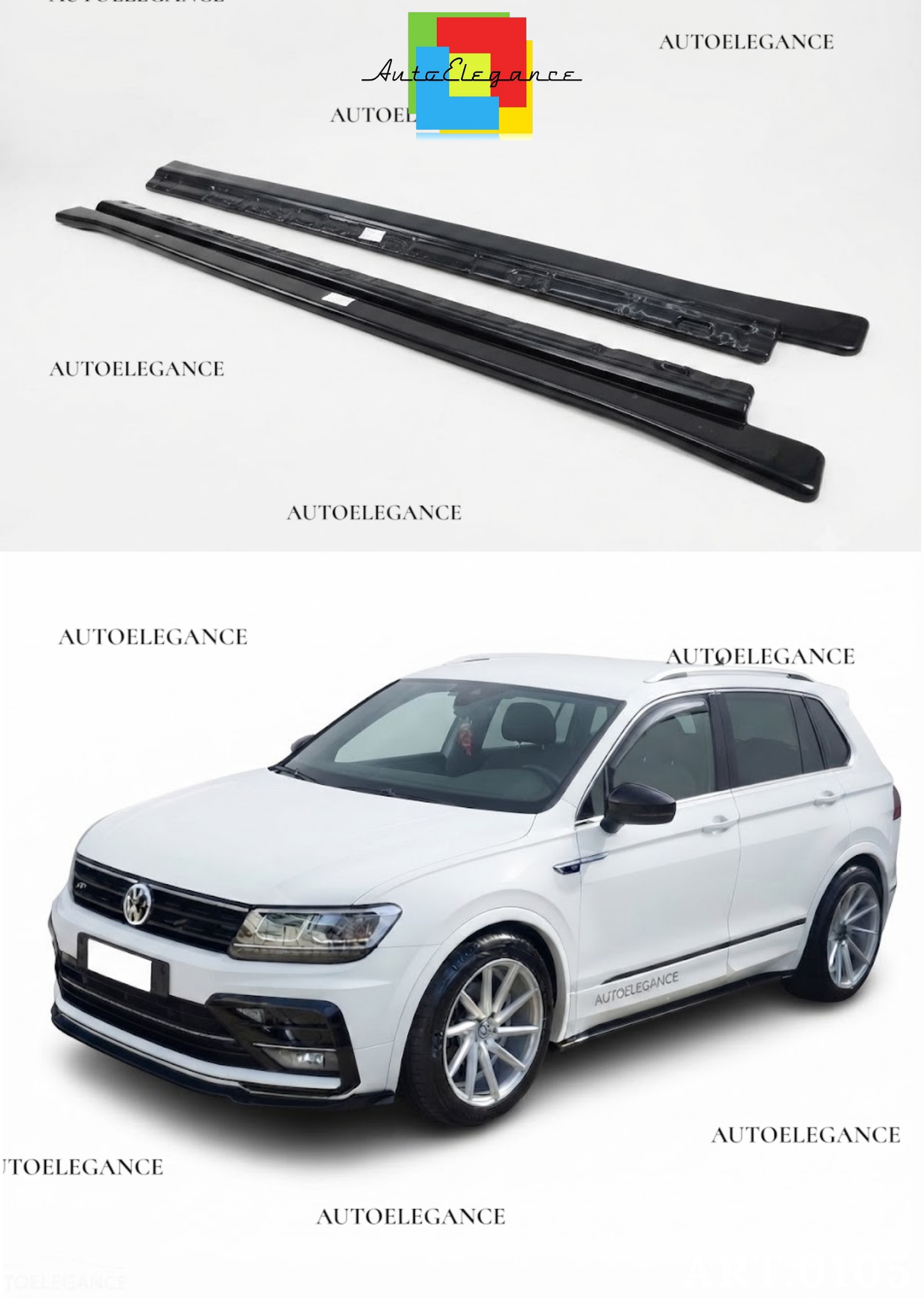 👉1875 Minigonne laterali adatti per VW Tiguan MK 2 R Line 15-20 2 Pcs) 👈