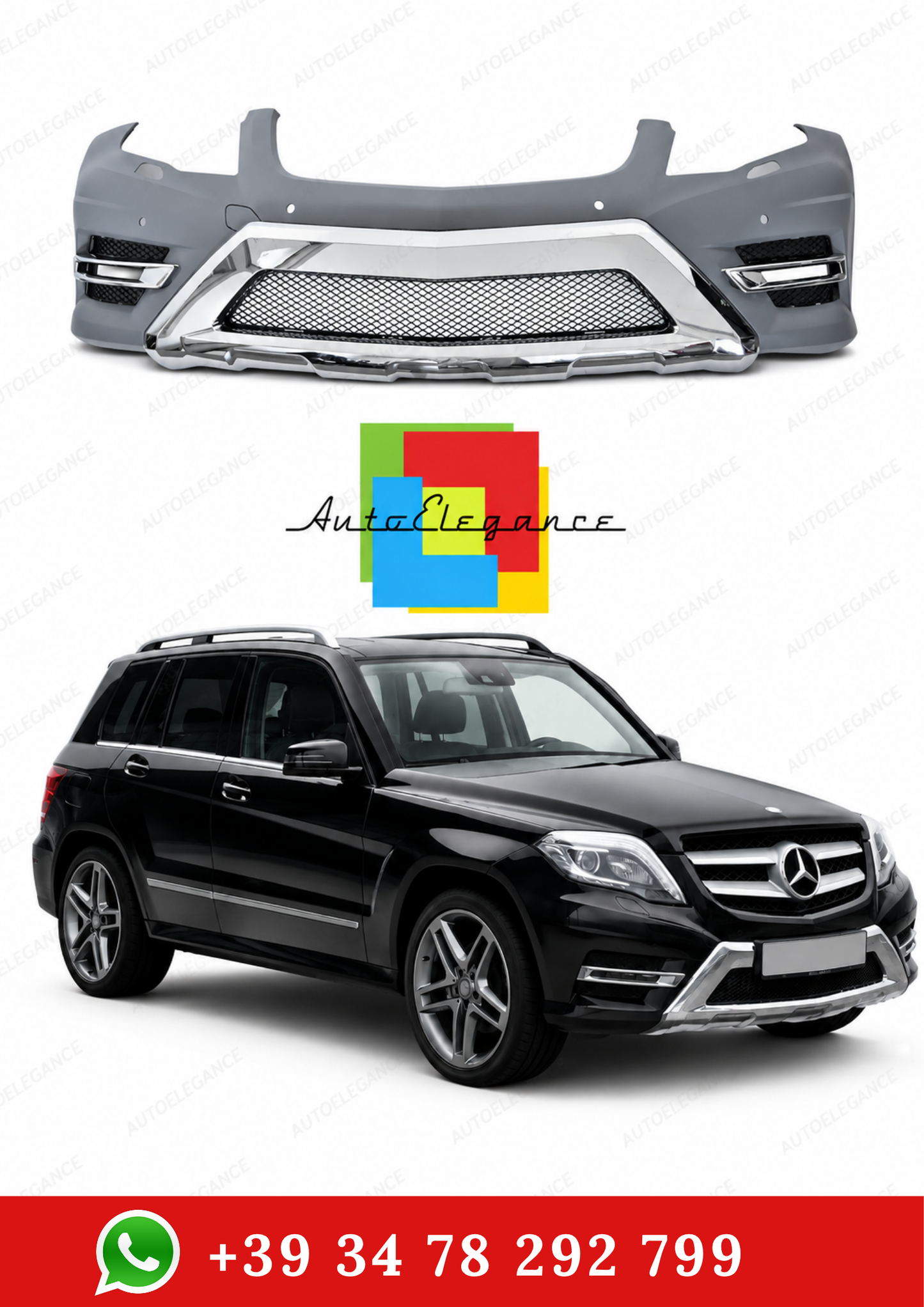 👉ART.10429 PARAURTI ANTERIORE SPORTIVO PDC - MERCEDES GLK X204 13-15👈